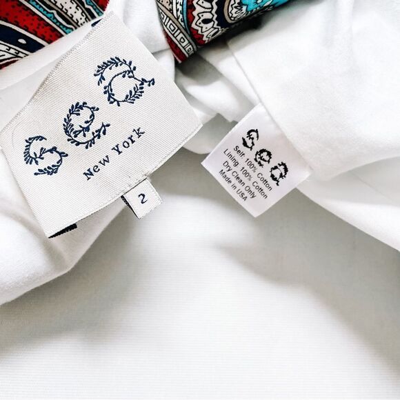 Sea New York Blue Paisley Print Pattern Double Breasted Blazer Jacket Sz 2 - Picture 5 of 5